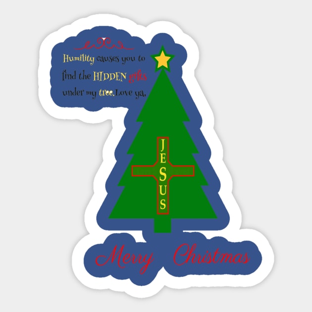 MERRY CHRISTMAS HIDDEN GIFTS JESUS T-SHIRT Sticker by phemalepheonix8